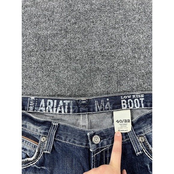 Ariat Jeans Mens 40x32 Blue M4 Low Rise Boot Relaxed Fit Bootcut Denim Western - Picture 14 of 16